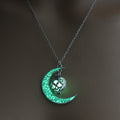 Glowing Pendant Necklaces Silver Plated Chain