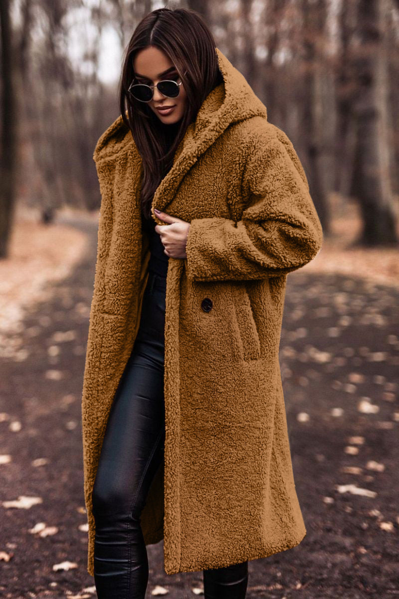 Autumn Winter Fashion Elegant Long Coat Woman