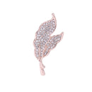 Minimalist Pearl Floral Brooch With Diamond Flower Accessory Pin